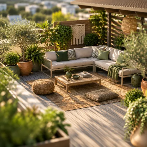 Terrasse 2026 : aluminium léger et palette sable pour un outdoor qui dure