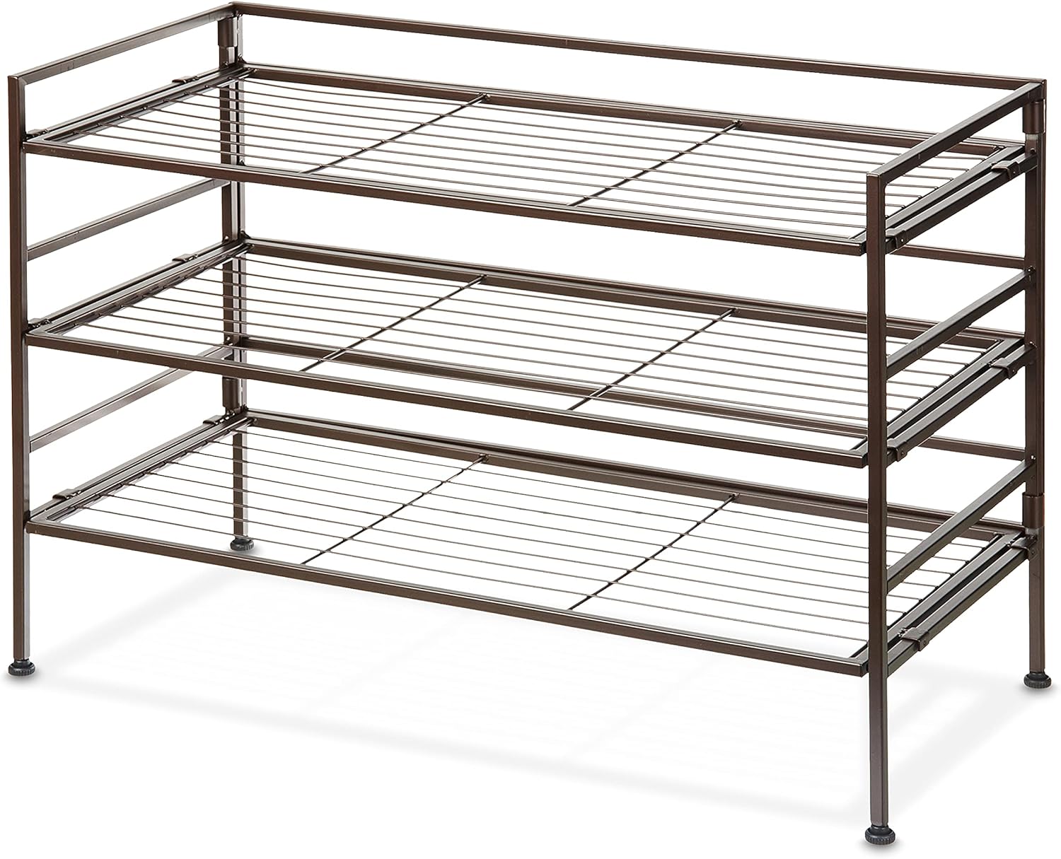 Étagère à chaussures, Capacité 9 paires, 3 étagères, Brun, 68 D x 32 W x 47.5 H cm