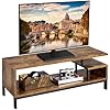 Meuble TV Bas Table TV Support de Télévision en Bois pour Salon Chambre Salle à Manger à 3 Niveaux Style Industriel Marron Rustique 106 x 39,5 x 40 cm