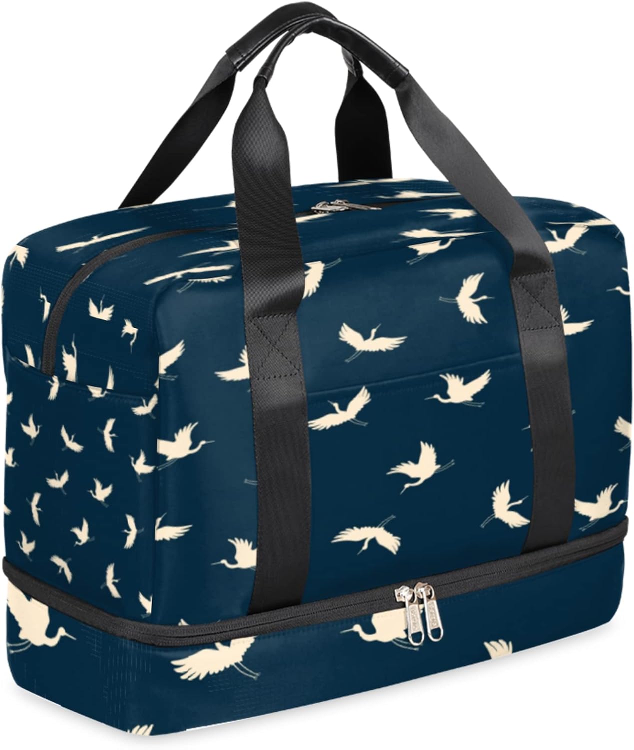 Sac de sport avec compartiment à chaussures traditionnel japonais, sac fourre-tout léger et étanche pour homme et femme