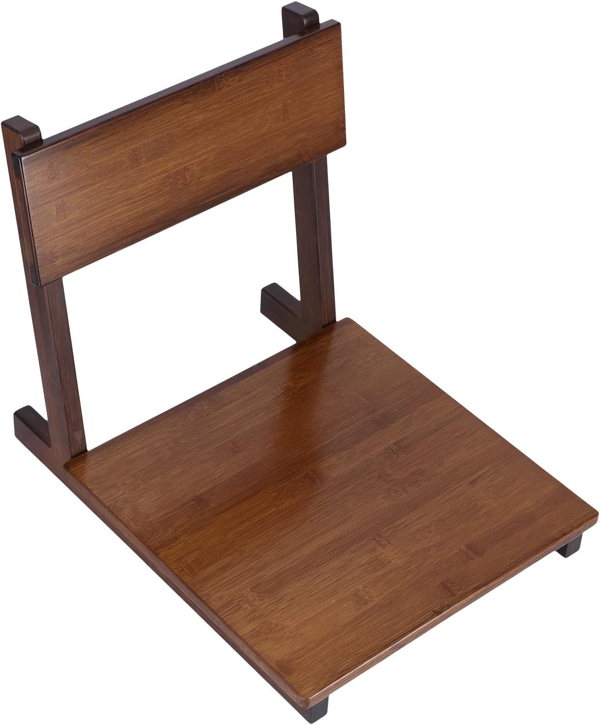 01 Tatami Chair, Chaise de Sol Portable, Chaise Japonaise sans Jambes Chaise de Sol de Méditation en Bois, Chaise de Chambre Japonaise, Sièges de Sol de Méditation pour Salon, Chambre à(Noyer)