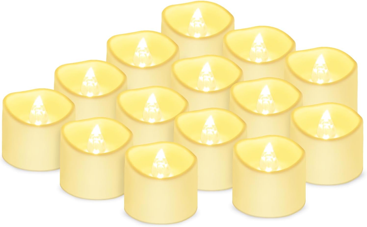 Bougies LED Flamme Vacillante Lumière, Chandelles clignotantes lampe, Bougies électriques Bougies de noël, Arbre de noël, pâques(14 pièces dans la boîte)