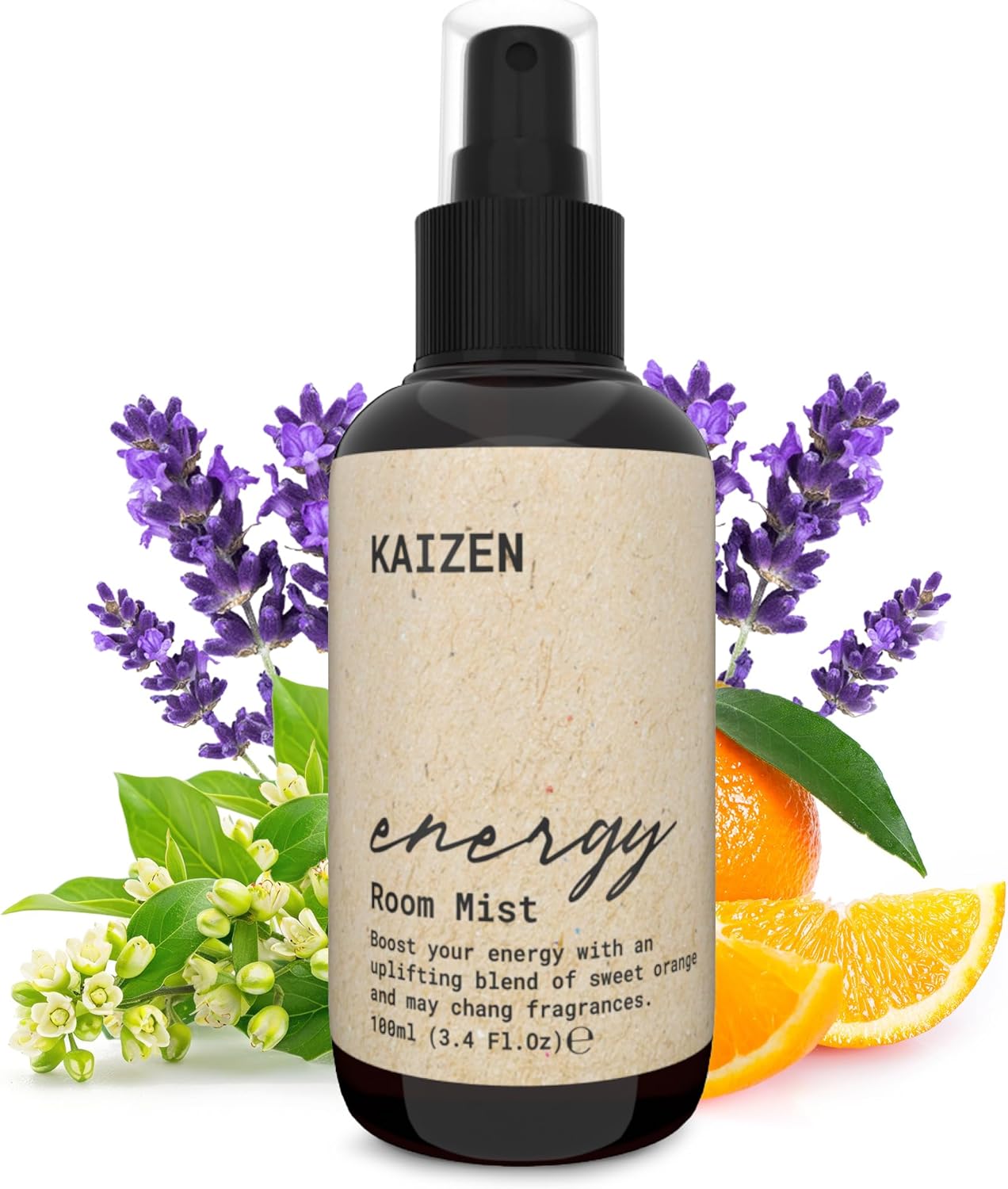 ® Parfum d'Ambiance et Brume d'Oreiller à l'Orange Douce, Verveine Exotique & Lavande - 3 Huiles Essentielles Énergisantes 100% Pures & Naturelles - Brume Oreiller Vivifiante et Sucrée, 100ml