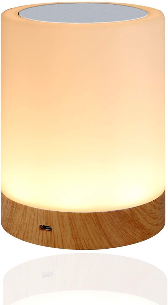 Veilleuse LED, Lampe de Chevet Veilleuse Enfant avec Contrôle Tactile et USB Rechargeable et Changement de Couleurs RGB Dimmable Lampe de Table pour La Chambre et Le Salon