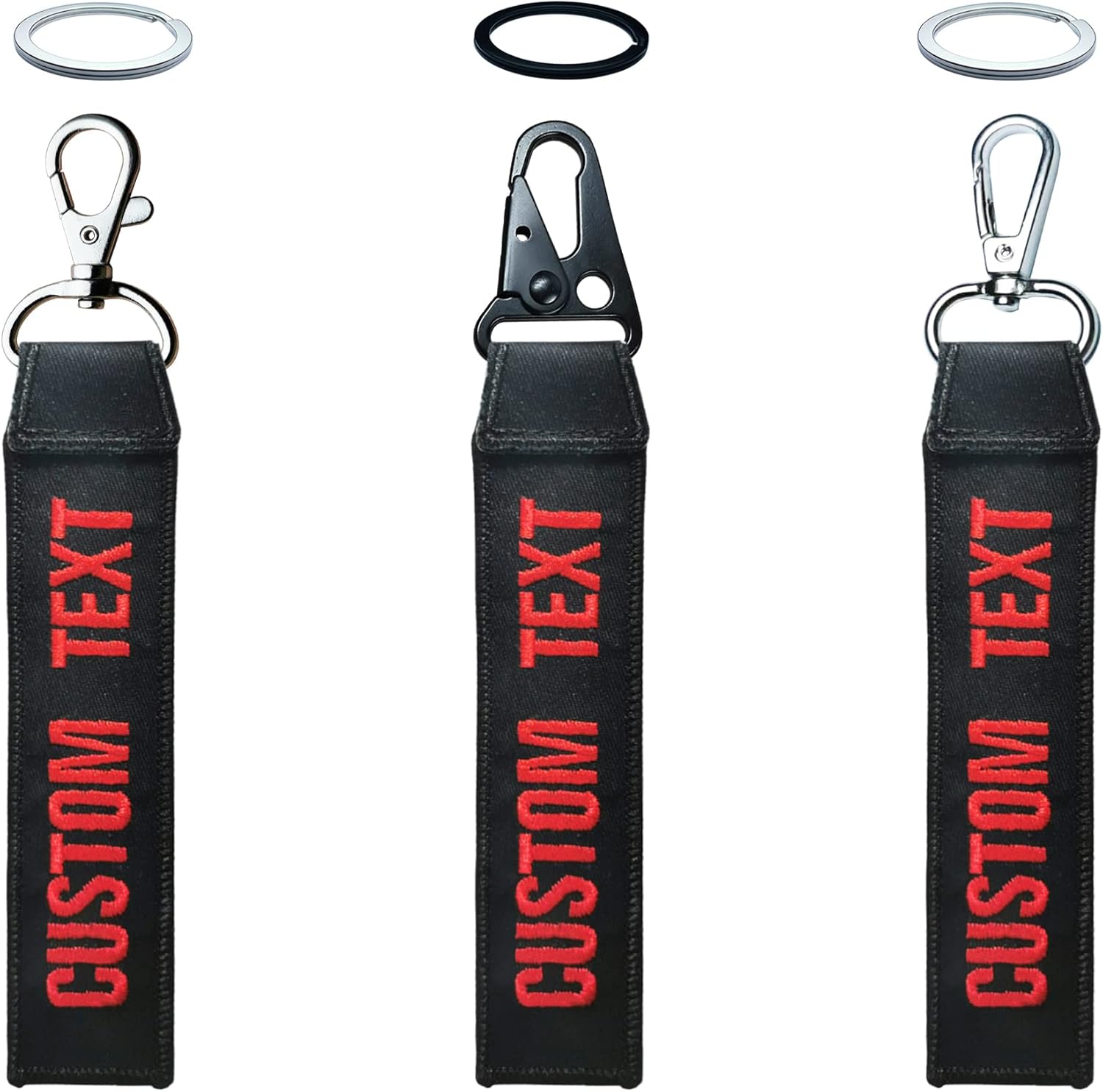 Misscase Porte-clés personnalisé, Porte-clés de Broderie pour Bagage, Caisse, Ceinture, équipement, Porte-clés, étiquette de Numéro de nom Personnalisé, Accessoires de Porte-clés