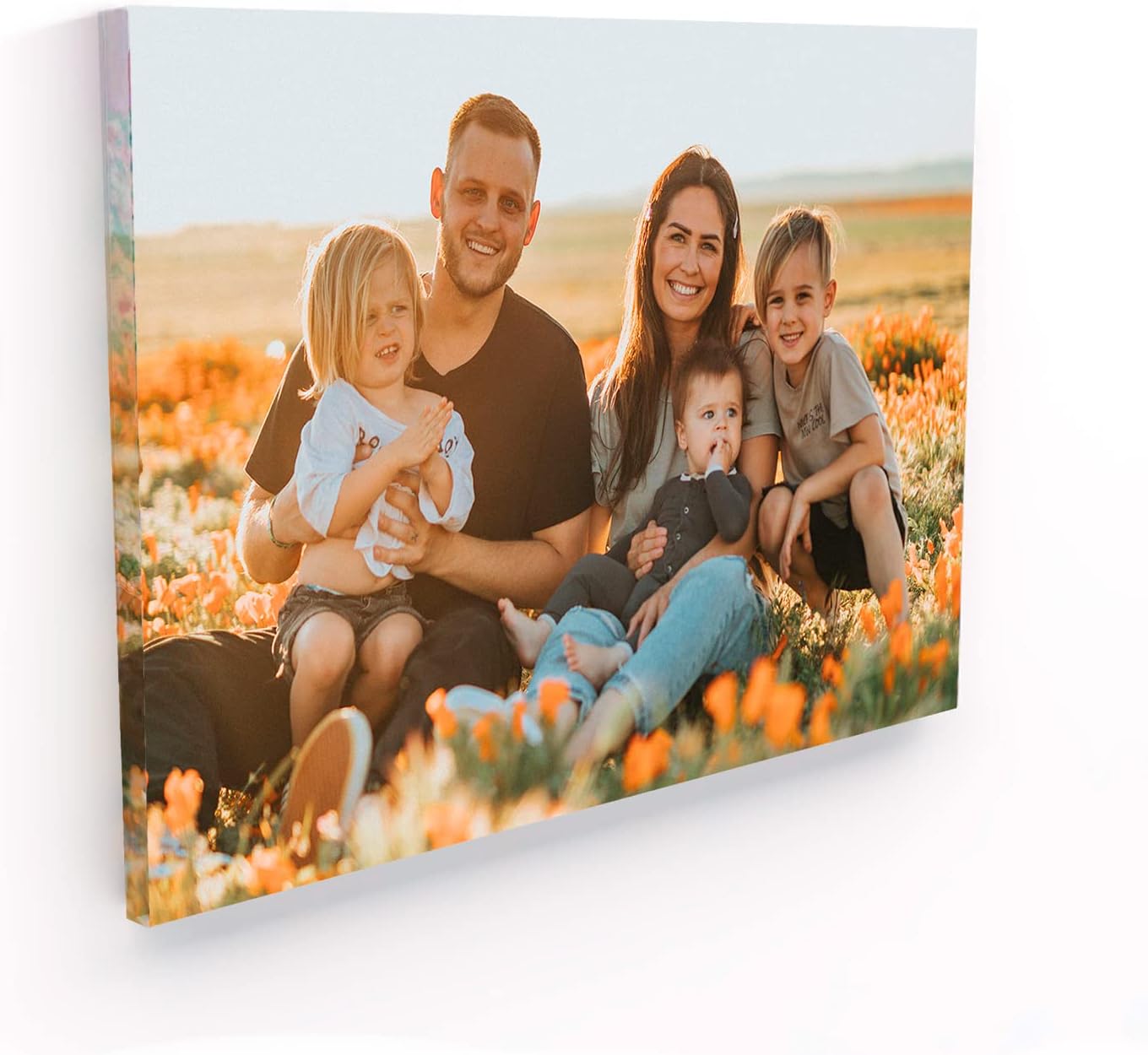 Imprimez Votre Propre Portrait Photo Personnalisez sur Toile - 30x21 cm - Cadre en Bois