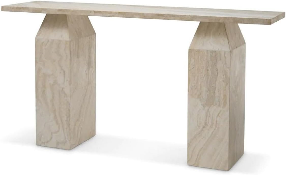 Casa Padrino Console de Luxe en travertin Beige 150 cm - Meubles de Luxe