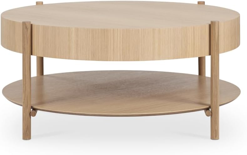 Genérico Lapa Chaplin Table basse ronde en chêne 91 x 41 cm