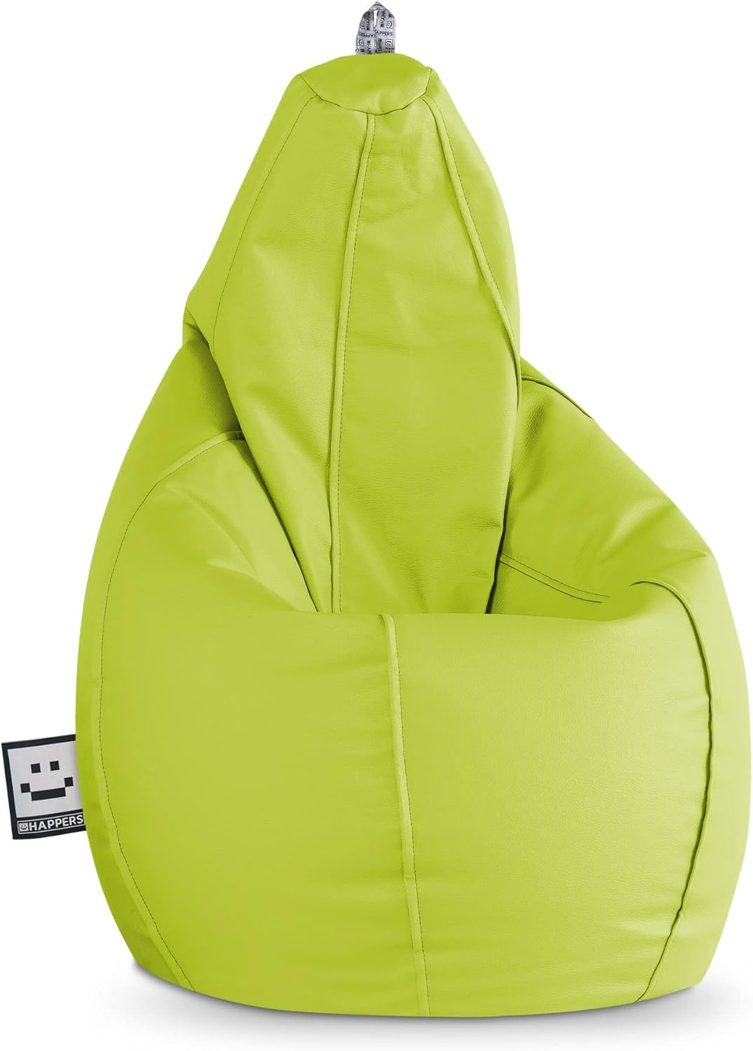 Pouf Poire Simili Cuir Intérieur Vert XL X-Large Vert