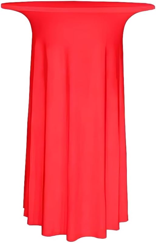 Housse de Table Mange-Debout de Luxe - Housse de Table Extensible - Housse pour Table de bière - pour Mariage, événement - Rouge - 80-85 cm