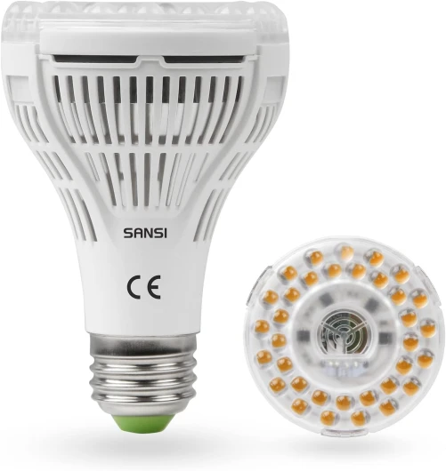 Ampoule Horticole LED E27 15W pour Plantes d'Intérieur, Lampe de Culture Plante à Spectre Complet pour Germination Croissance Floraison Fruit (PPF 27 μmol/s, Couvrage Vég 2x2 sq ft)
