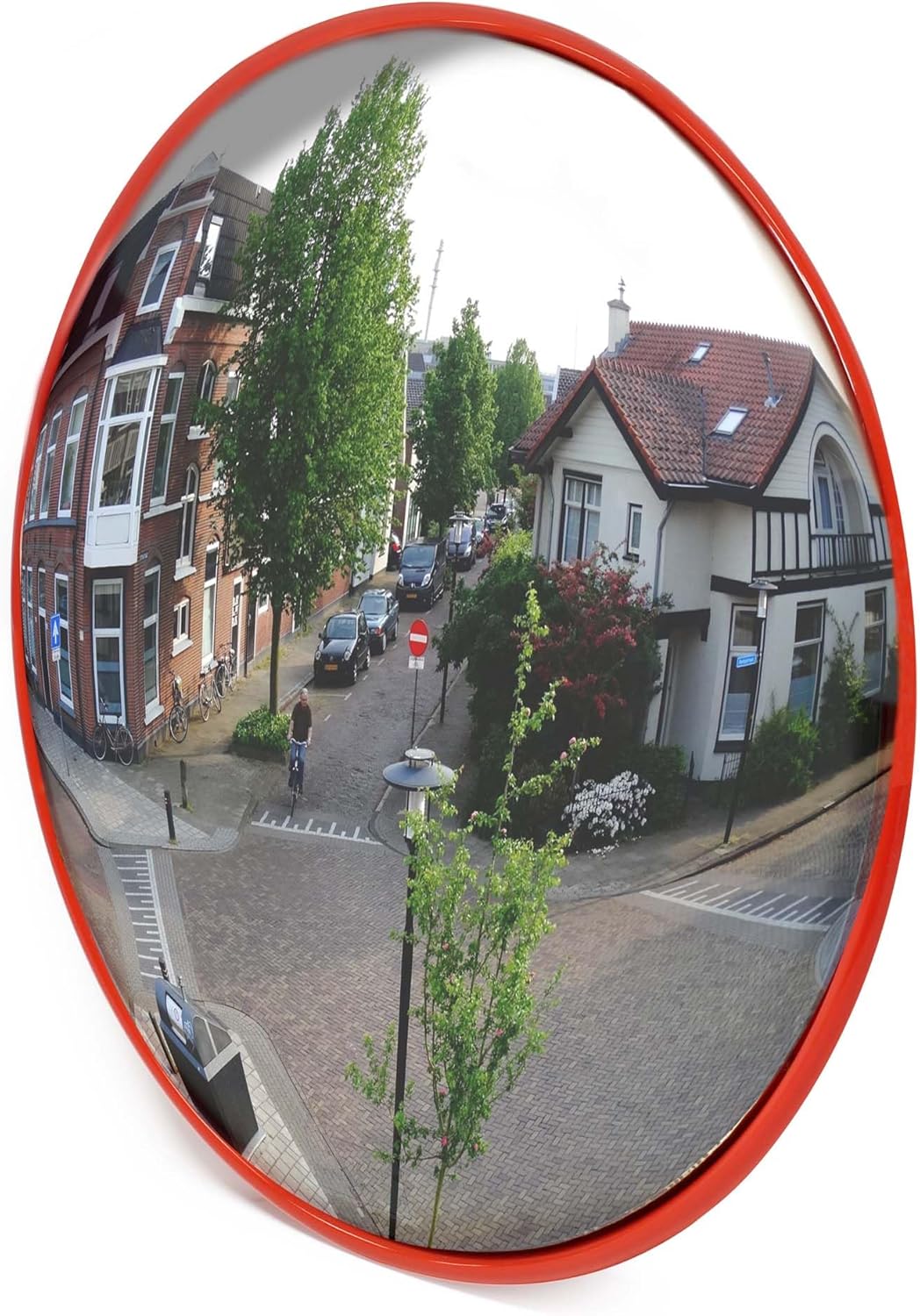 Miroir Convexe Circulation 80 cm Champ de vision de 130°-160° Miroir traffic Sécurité routière Outdoor Indoor Miroir routier Polycarbonate solide Surveillance Rue Magasin