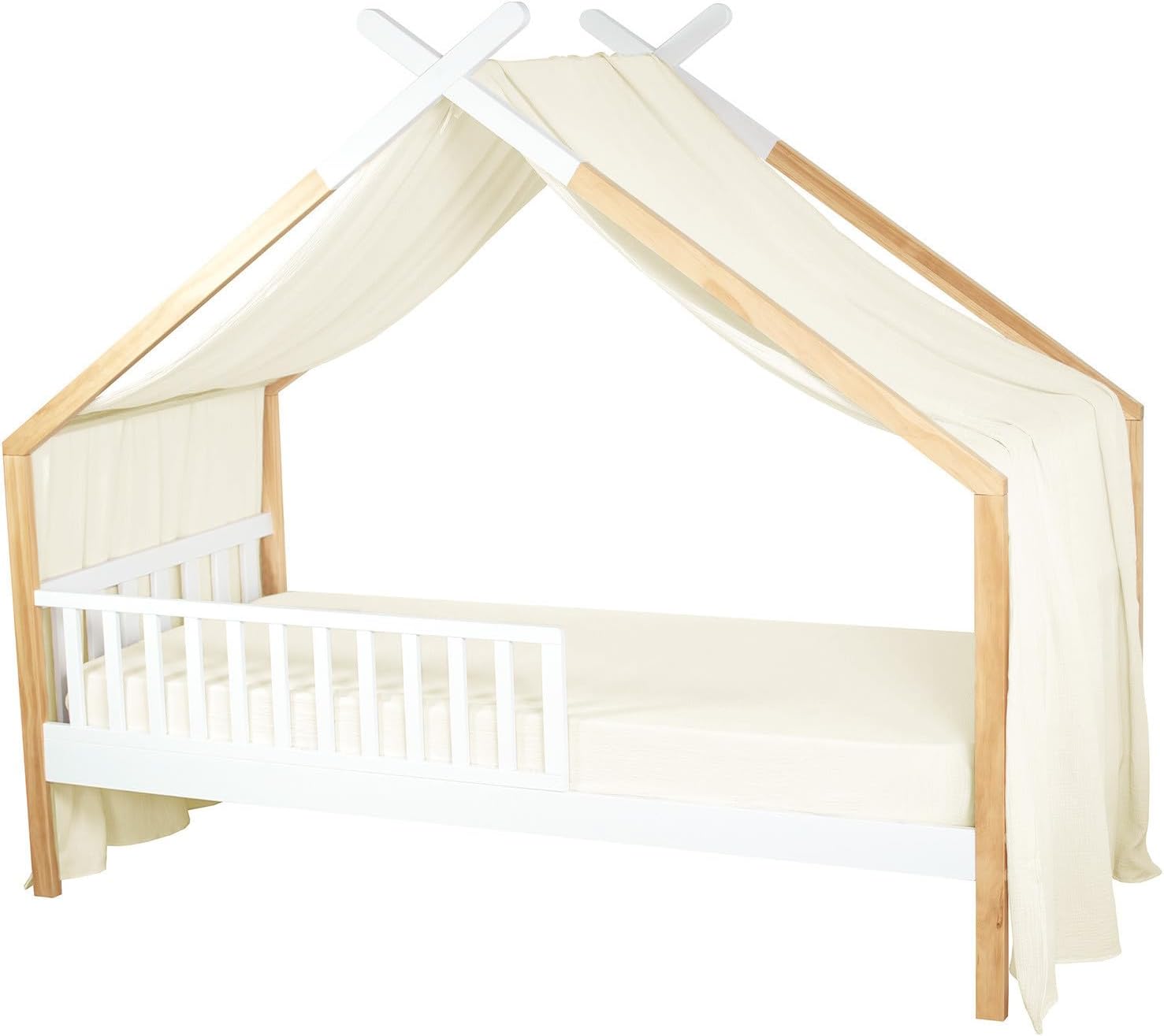 Ciel de lit cabane, Toile en Gaze de Coton, Jeanne Made in France