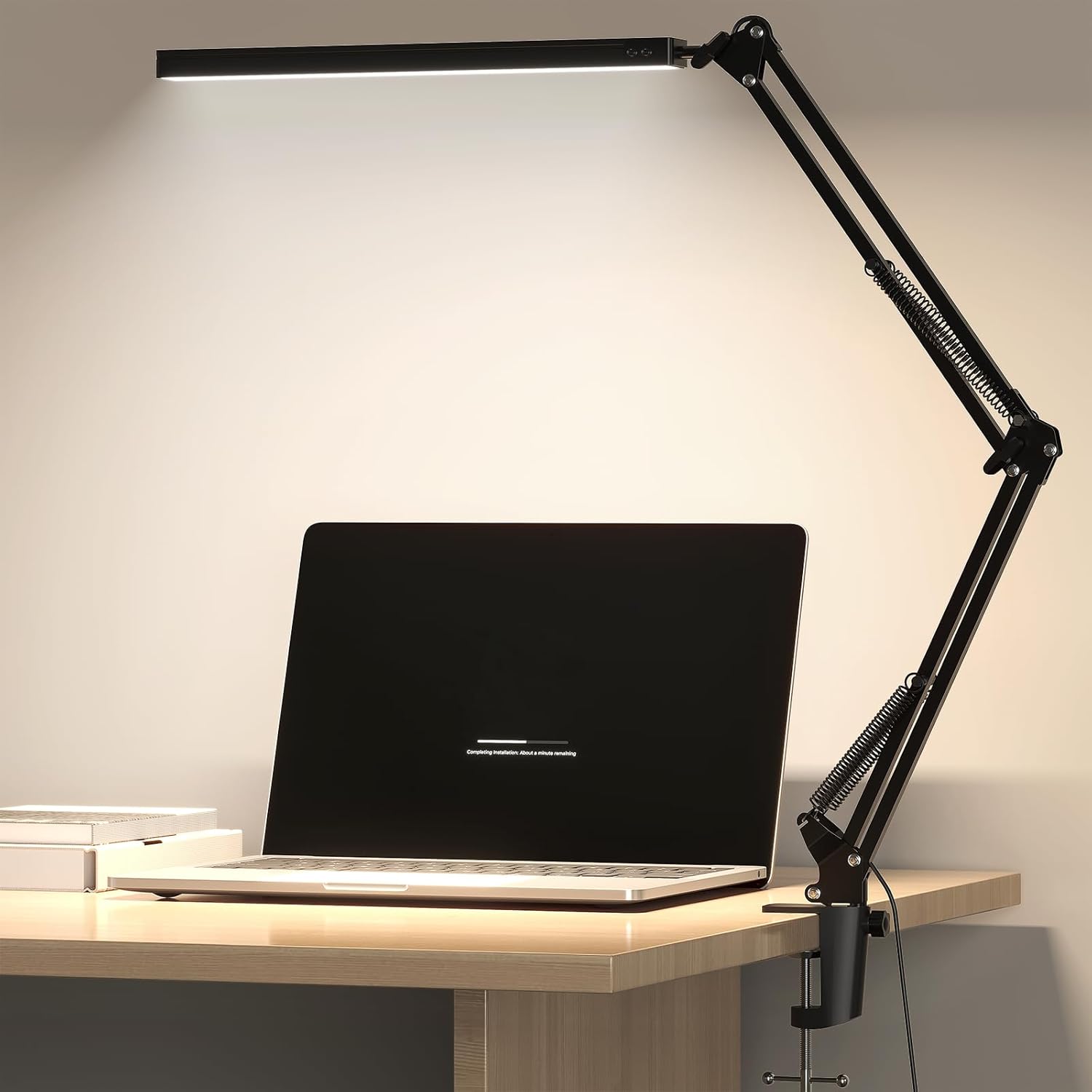 Lampe de Bureau LED Architecte avec Pinte - 1200LM CRI≥90, 5 Modes & 11 Niveaux Luminosité, Bras Articulé 360°, Contrôle Tactile 3000K-6000K - Pour Studio/Chambre/Bureau