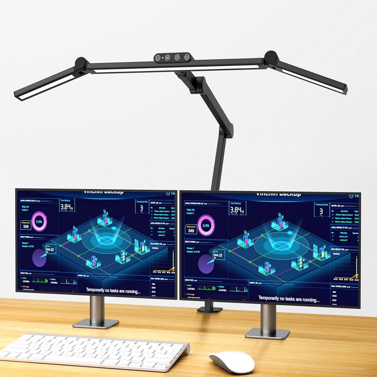 Lampe de Bureau 24W Lampes de Table avec Pince Architecte Desk Lamp 140 LED 5 Modes de Couleur et 5 Luminosité Lampe Bureau LED Puissante pour Ecran, Bureau, Design, Chambre