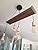 Lustre suspension rustique en bois avec douille cuivre - 4 ampoules E27