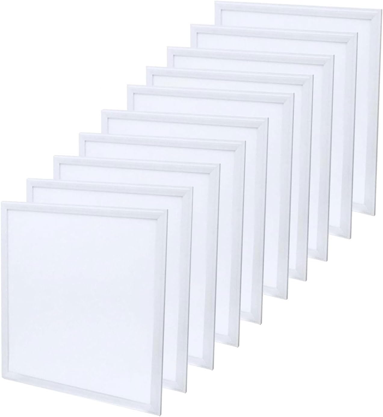 10 Dalles LED 60x60cm 40W Blanc neutre 4000k 4000Lm Haute Luminosité - Adaptation aux Faux Plafonds Sans Modification (4000K - Blanc neutre, 10)