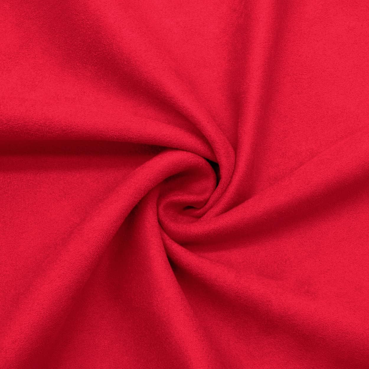 Teknofibra - Tissu au mètre d'ameublement Microfibre suède Anti tache Hydrofuge pour canapés, coussins, accessoires Rouge 1 mètre