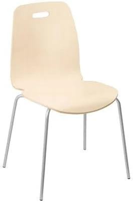 NOWY STYL Chaise Coque Bois piétement Tube métal érable