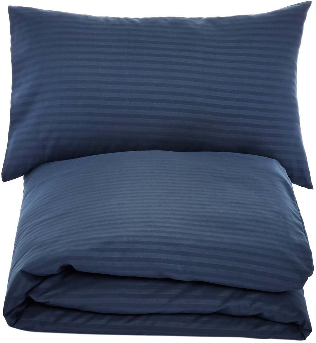 AmazonBasics Deluxe Microfiber Duvet Cover Set with pillow case(s) – 135x200cm, Navy Blue