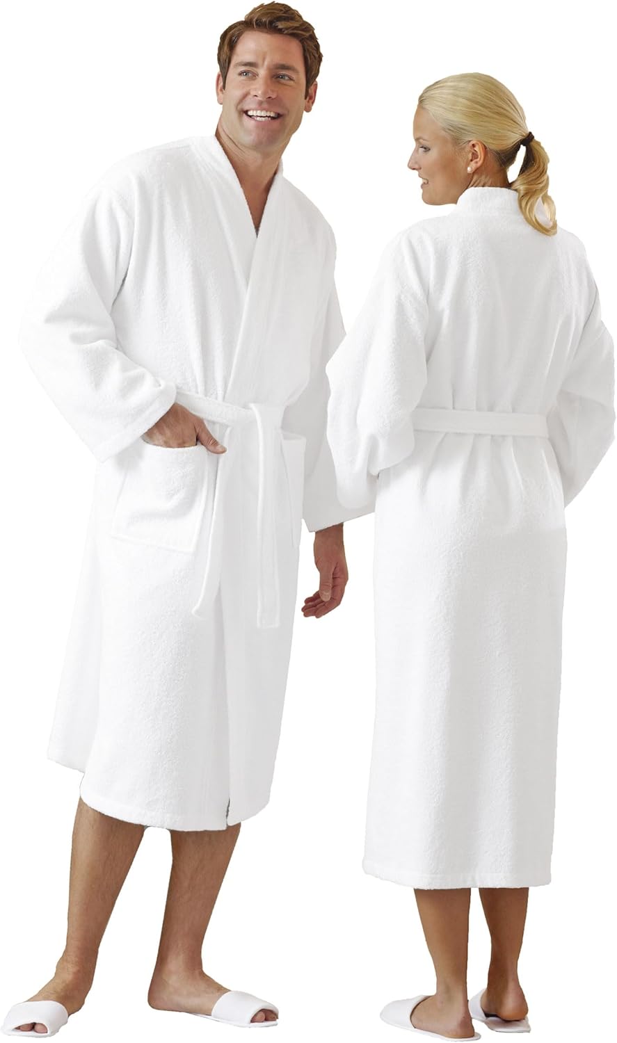 Peignoir de Bain, Femmes et Hommes, Taille S-6XL, Coton, 019