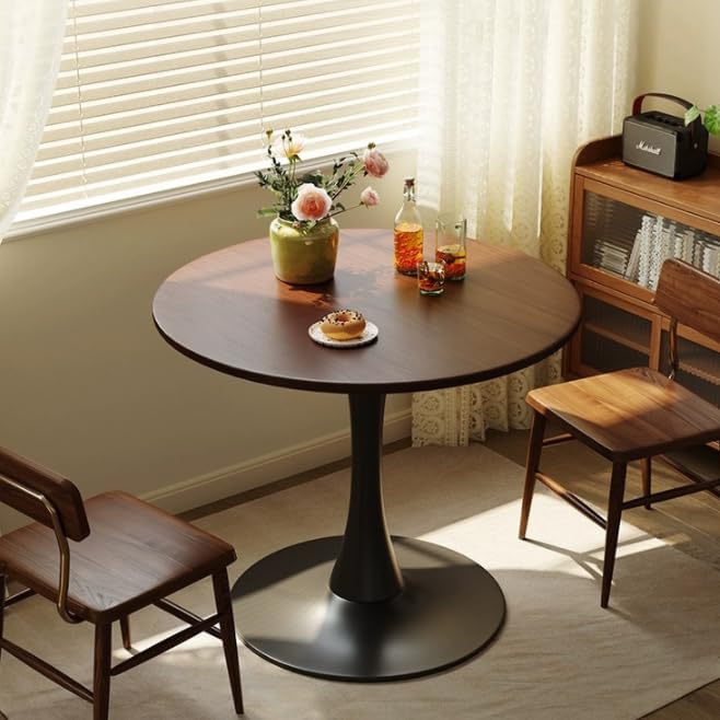 Table à Manger Ronde avec Base Tulipe, Table de Loisirs pour la Maison, la Salle à Manger, Le café, la Table sur Pied pour Petit Espace