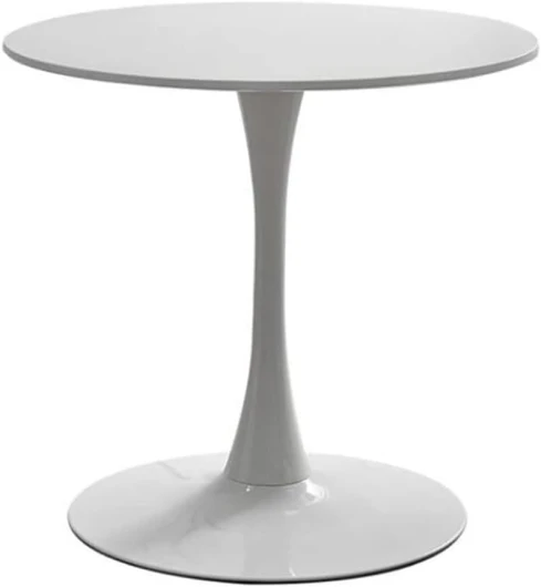Table supérieure ronde moderne blanche simple loisirs table à manger nordique table basse thé au lait négociation table tulipe balcon petite ronde et chaises (taille : 60 cm, couleur : blanc)