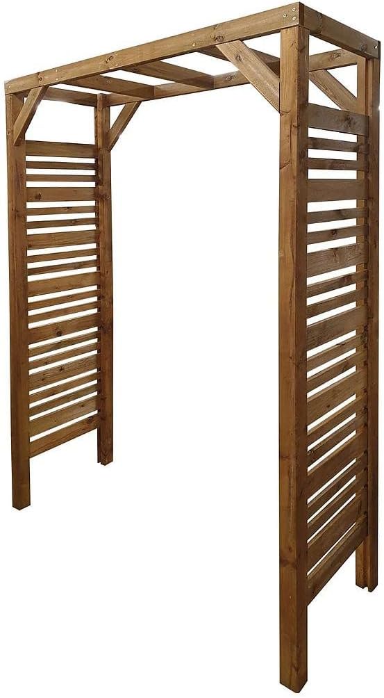 Pergola teintée Brun en Bois LIGN Z 0 m² - Cerland