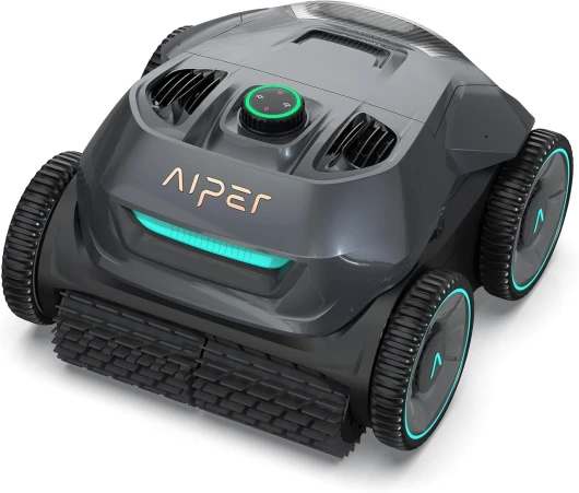 Robot Piscine Fond et Parois, Autonomie Jusqu'à 150 Minutes, Système à Quatre Moteurs, Navigation Intelligente, 3 Modes, Idéal pour Les Piscines Hors Sol ou Enterrées Jusqu'à 150 m²