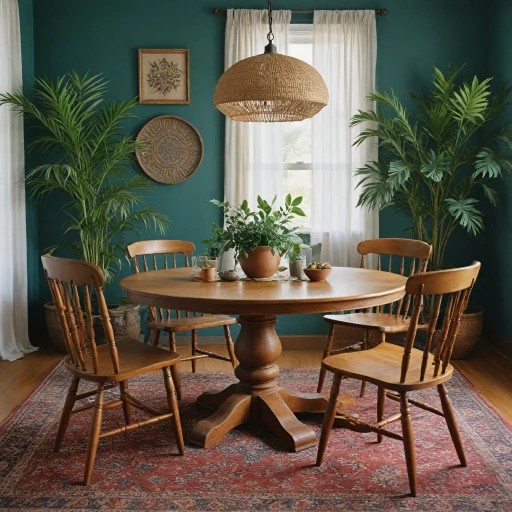 L'élégance intemporelle d'une table ovale en bois massif