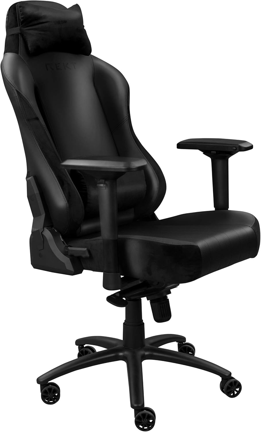 Comfort-R Chaise Gaming Noir Simili Cuir et Velours - Fauteuil Gamer Haute qualité Accoudoirs 4D - Coussin Lombaire et appuie tête