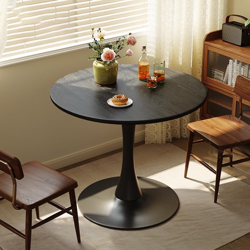 Table à Manger Ronde avec Base Tulipe, Table de Loisirs pour la Maison, la Salle à Manger, Le café, la Table sur Pied pour Petit Espace