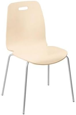 NOWY STYL Chaise Coque Bois piétement Tube métal érable