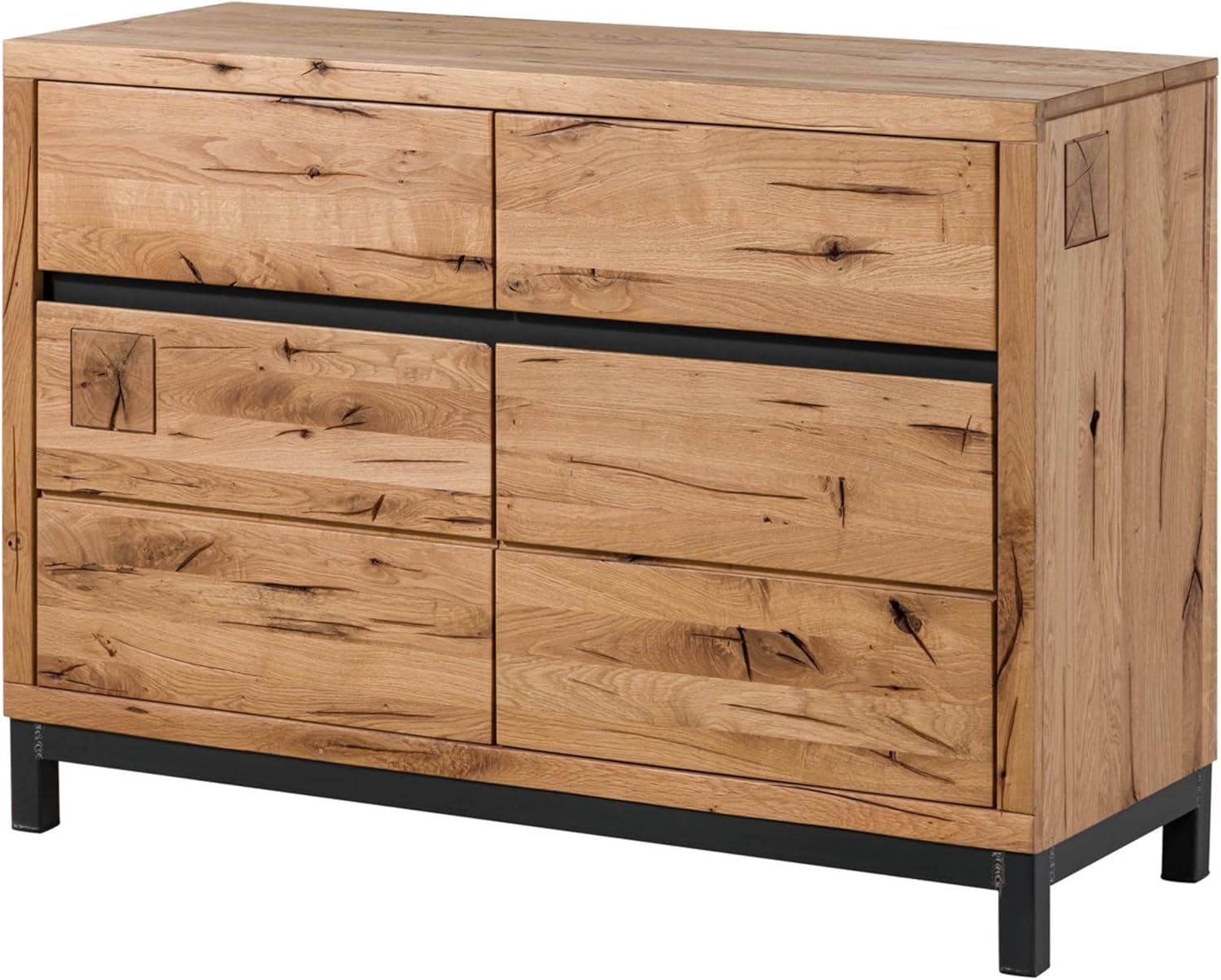 Buffet - Bois Massif de chêne Sauvage huilé (Bois Naturel) - VILLANDERS #111