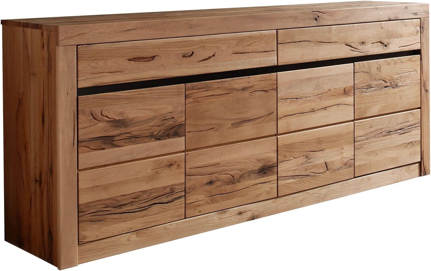 Buffet - Bois Massif de chêne Lombard huilé (Bois Naturel) - MONTREUX #111