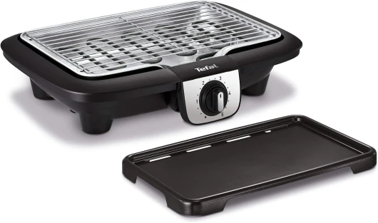 Easy Grill 2en1 Barbecue électrique de table, Plaque plancha inclus, Puissant 2100 W, Jusqu'à 2 fois moins de fumée YY3818FB