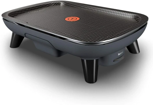 Plancha Des Saveurs Plancha électrique, 2400 W, Revêtement antiadhésif Titanium Force, Technologie Thermo-Spot, Thermostat réglable, Plaque amovible, Compatible lave-vaisselle YY4570FB