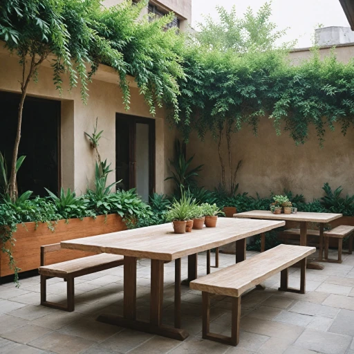 L'élégance intemporelle des tables en travertin
