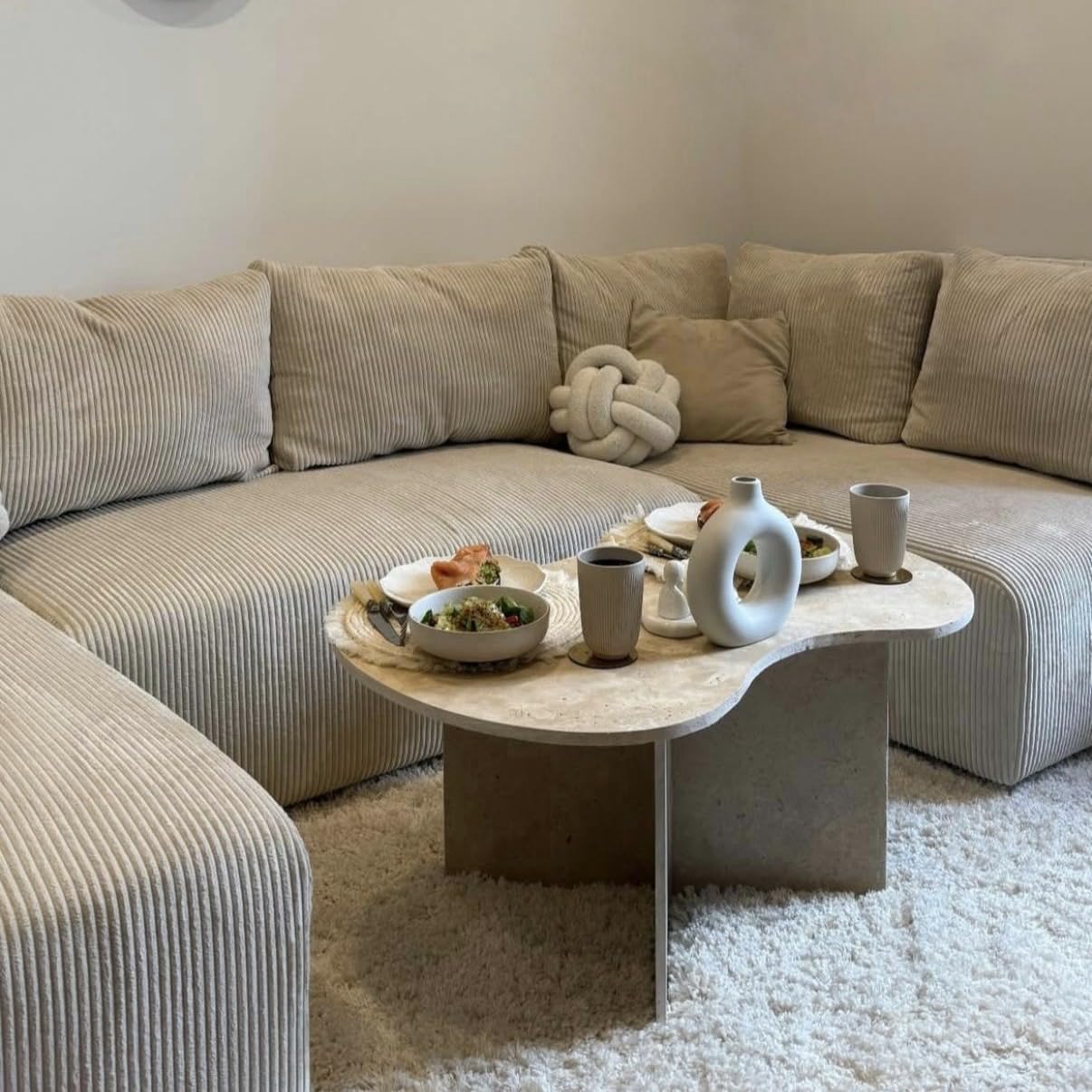 Table basse travertin nuage (Table seule)