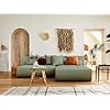 Canapé Modulable d'angle Réversible Onyx en Tissu - Sofa Vert Sauge 4 Places - Salon