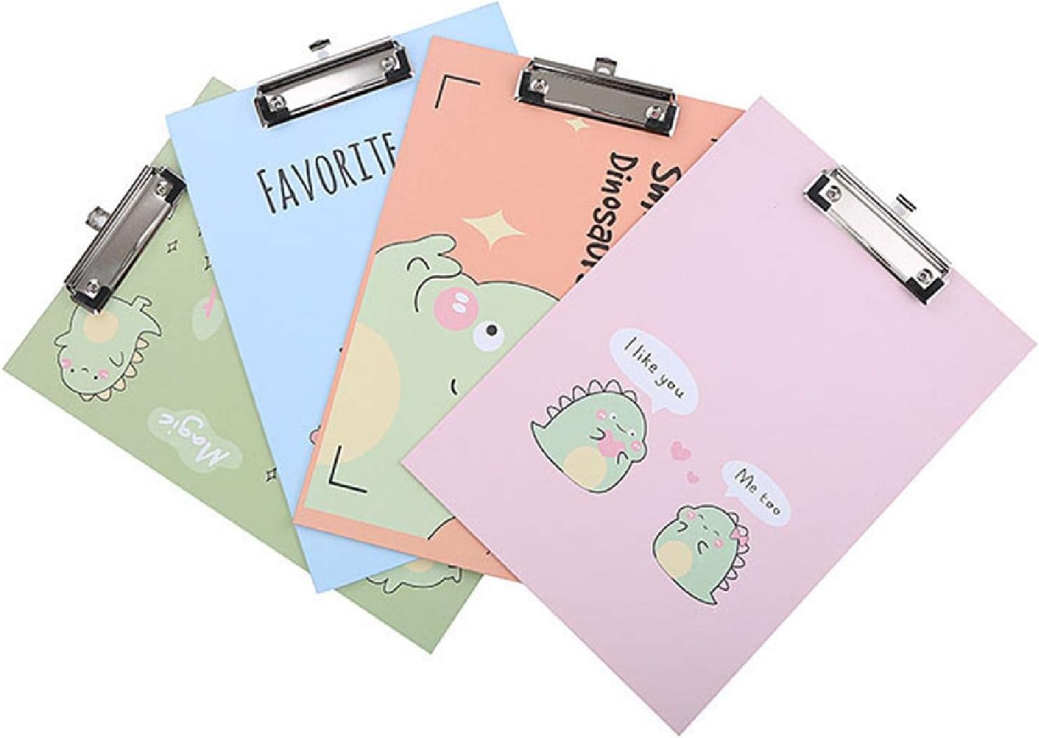 Lot de 4 presse-papiers A4 avec clips en métal discrets pour bureau, école, étudiants