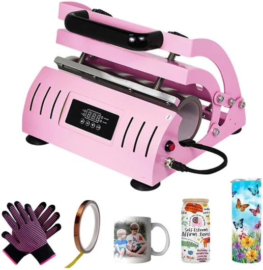 Presse à Chaleur pour gobelet, Presse à gobelet pour Tasses Droites Fines à Sublimation de 11 à 30 oz, Presse à Tasse, Tasses en métal imprimées par Transfert de Chaleur,C-110V