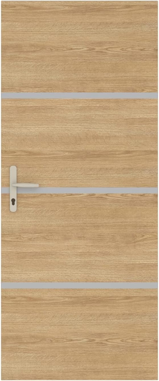 Nordlinger Kit de rénovation de porte Décor Chêne Naturel 890510 4 feuilles de placage 85 x 50 cm & 3 profils 85 x 2 cm