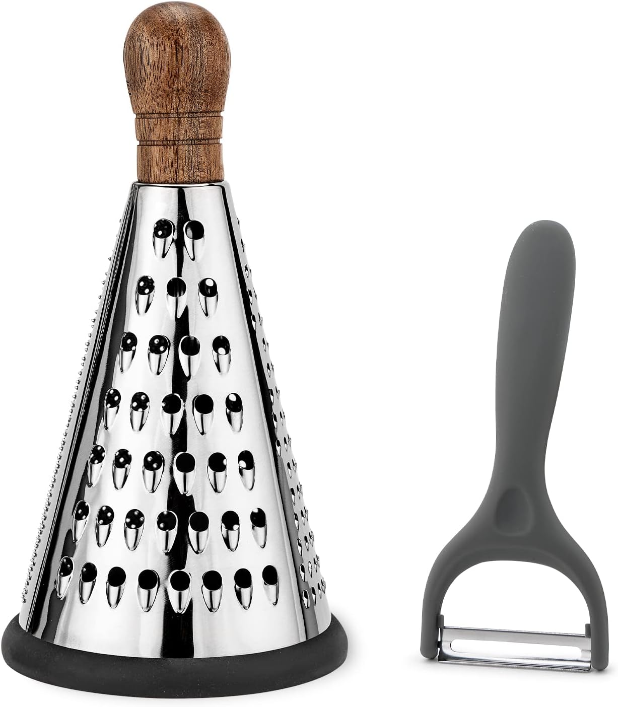 Râpe de cuisine fine pour fromages à pâte dure, agrumes, ail, piment, cannelle et muscade avec lames en acier inoxydable