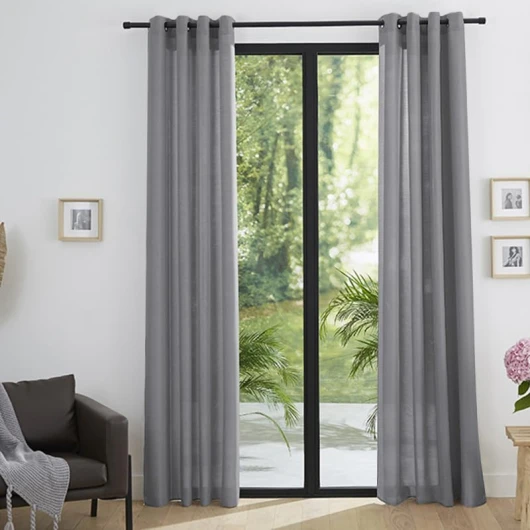 Paire de Rideaux d'ameublement Effet Lin Moonlight 140 x 260 cm (Nuage, Paire de Rideaux 140 x 260 cm)