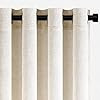 Rideau Voilage Beige Lin Rideaux Salon Moderne Lumière Douce Translucides et Draperies Intérieurs à Oeillets Décorati Chambre Adult Enfant Fenêtre Coucher Dressing Boheme 140x225cm 2pcs