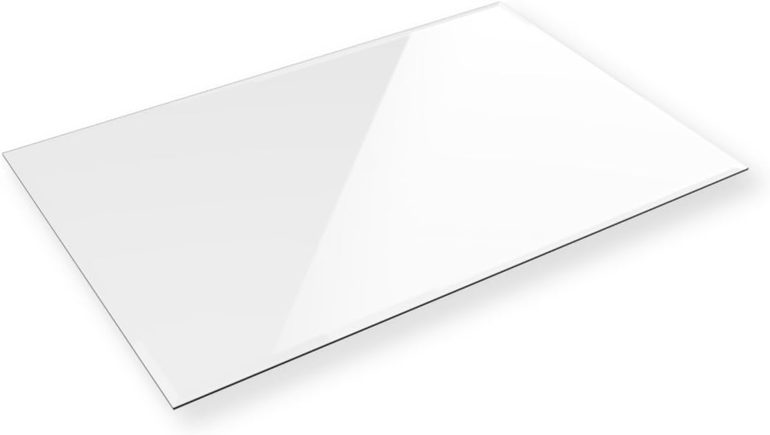 Euro Tische Plaque en Verre ESG 80x60 cm - Plaque de Protection Sol pour Poêle à Bois et Plateau de Table, Verre Sécurisé Trempé 6 mm, Utilisation Polyvalente (Transparent)