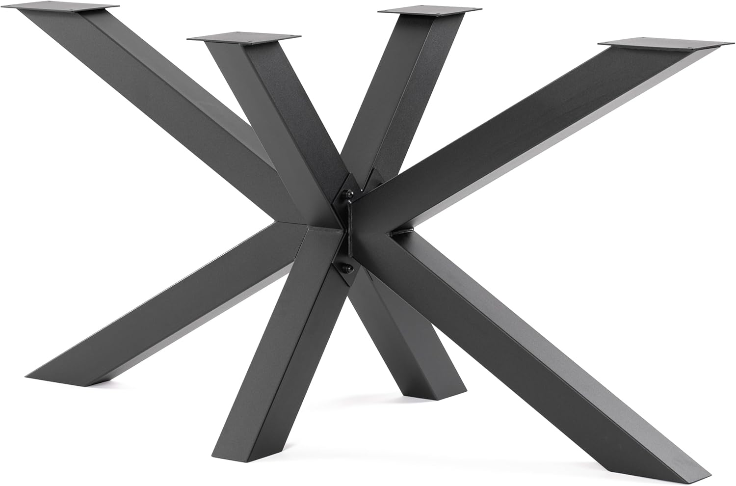 Pied de table Spider (mikado) - Pieds de table massifs en métal Noir pour table basse, table à manger, bureau, table de conférence - 1 pied 150x70 cm - Hauteur 72 cm