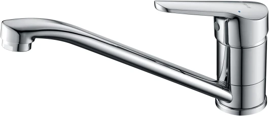 M14450, Mitigeur d'Evier, Robinet de Cuisine Monocommande, Mitigeur Cuisine Orientable à 360°, Les Conduites d'eau Chaude et Froide et Les Accessoires Sont Complets, Laiton, Chromé, Argent