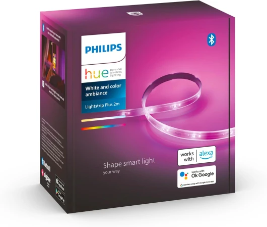 White & Color Ambiance, ruban LED couleur intérieur, V4, base, extensible, compatible Bluetooth, fonctionne avec Alexa, Google Assistant et Apple Homekit